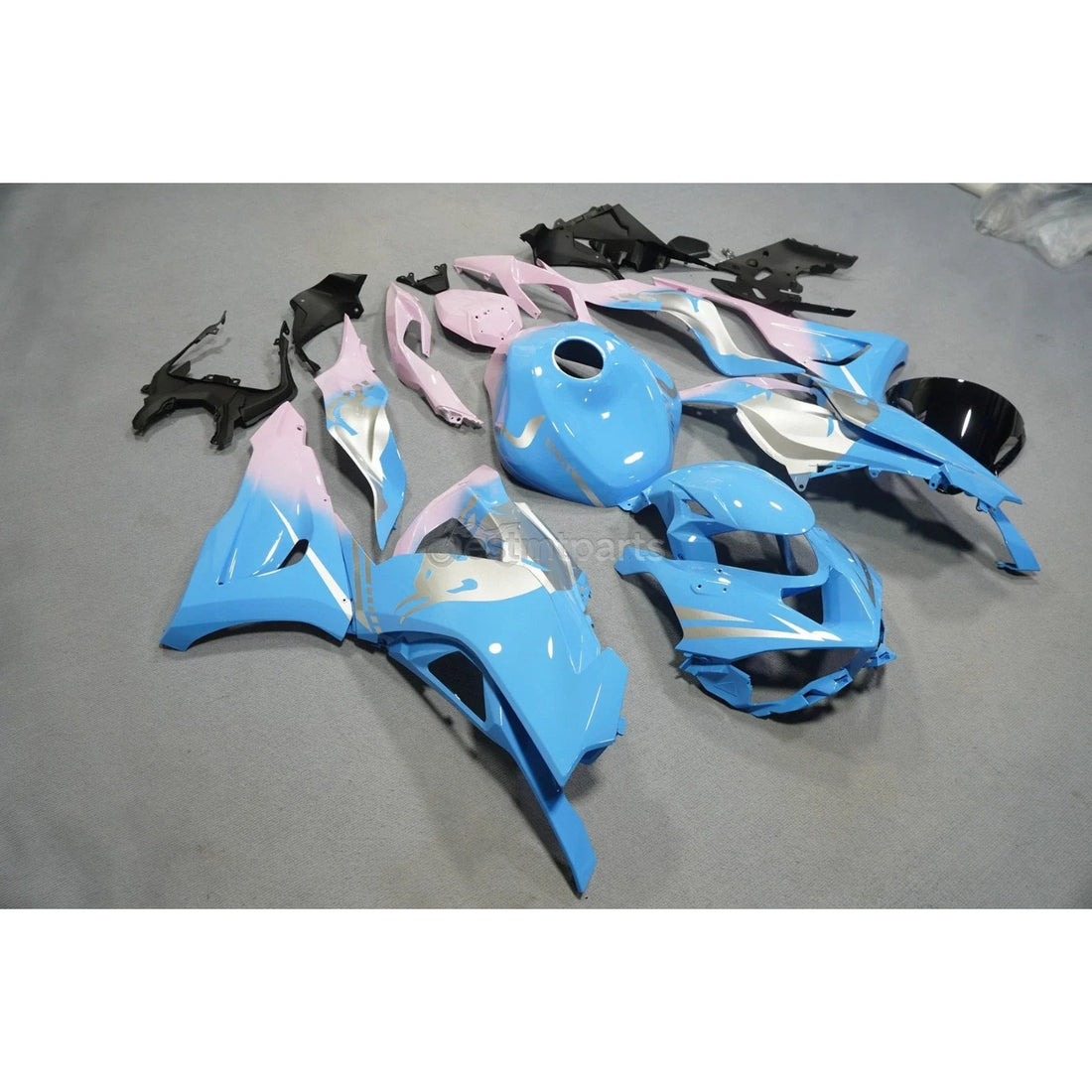For 2024 2025 Kawasaki Ninja ZX6R 636 Glossy Blue Pink Fairing Kit +Tank +Bolts