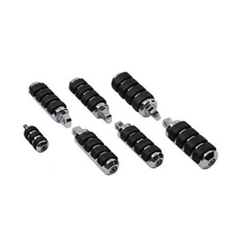 Chrome Iso Style Foot Peg Set for Male Mount Harley Sportster Dyna Softail