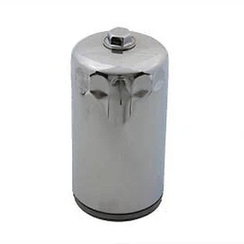 V-Twin 40-0862 Chrome Hex Spin On Oil Filter for Dyna 91-98