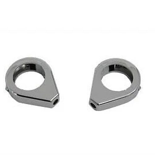 V-Twin 31-0345 Chrome Turn Signal Clamp Kit for 39mm Forks