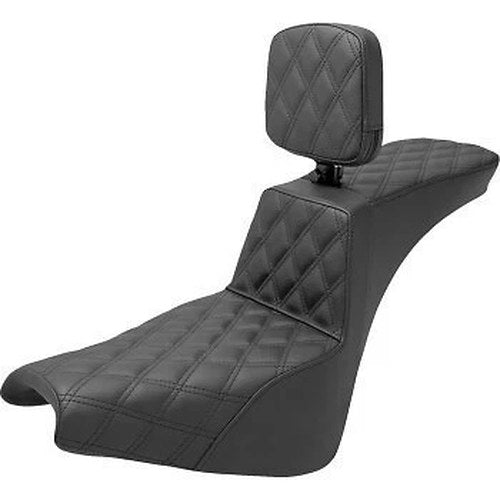 Saddlemen Tour Step-Up Seat Lattice Stitch with Backrest for 18-23 FXST/FXBB