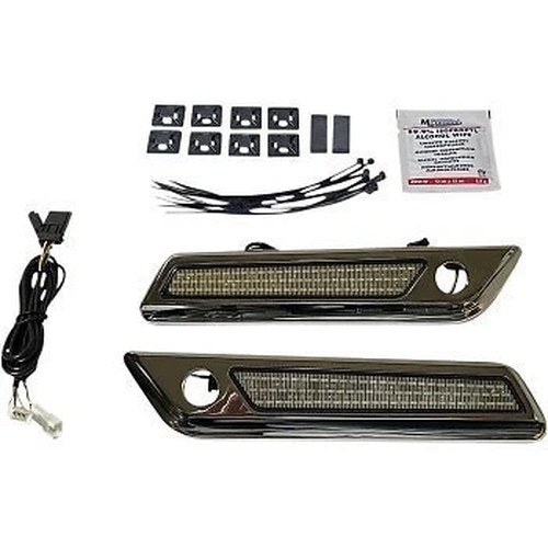 Custom Dynamics CD-SBL-BCM-SC Chrome Smoke LED Saddlebag Latch Lights for 14-21