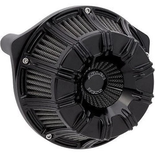 Arlen Ness 600-008 Black 10-Gauge Inverted Series Air Cleaner for M8 17-20