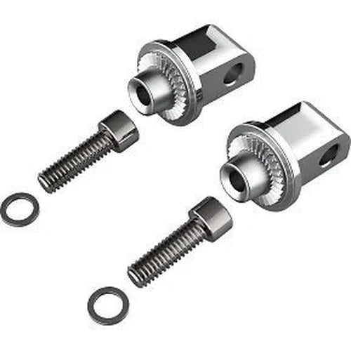 Ciro 60020 Peg Chrome Passenger Foot Peg Adapters for Indian