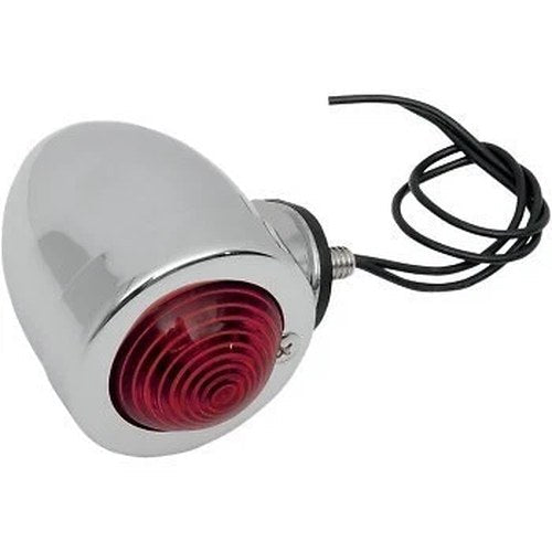 Drag Specialties DS-280070 Red Lens Chrome Bullet Marker Light Sold Each