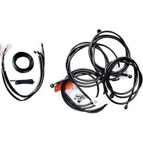 LA Choppers LA-8053KT2-13M Black Midnight Braided Handlebar Cable/Brake Line Kit