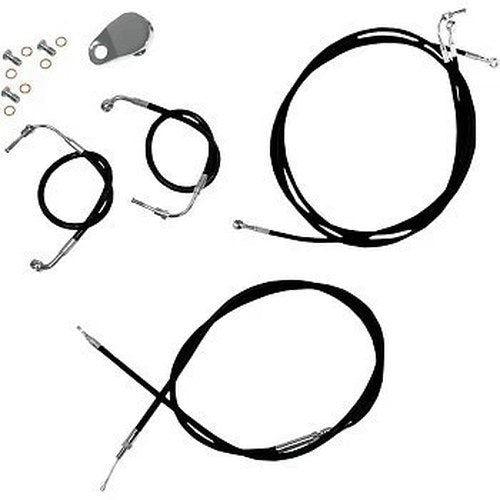 LA Choppers LA-8050KT-13B Black Vinyl Handlebar Cable/Brake Line Kit