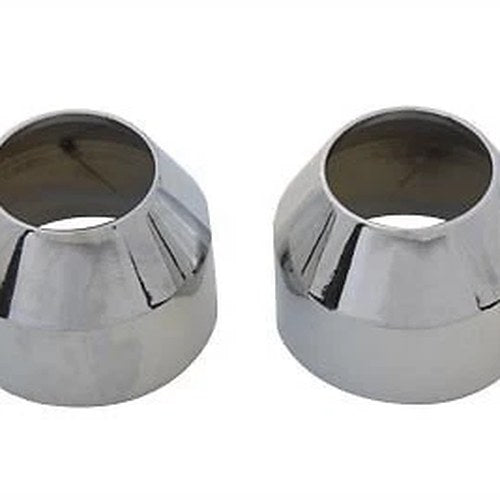 V-Twin 24-0104 Chrome 35mm Fork Boot Covers for 73-77 Sportster & 73-77 FX