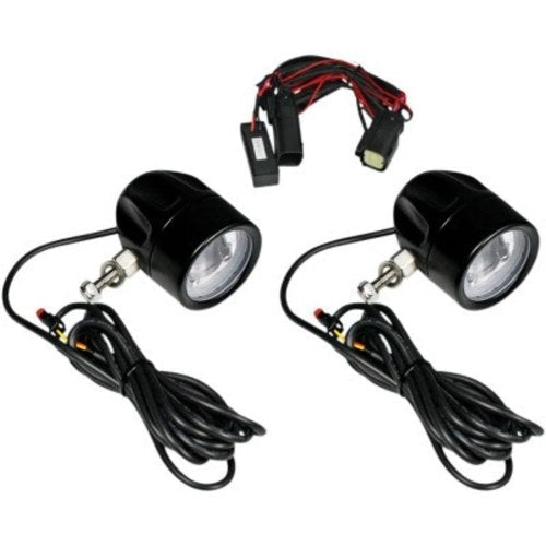 Custom Dynamics Black ProBeam LED Halo Fog Lights LED Harley FLHX/FLTRX 10-13