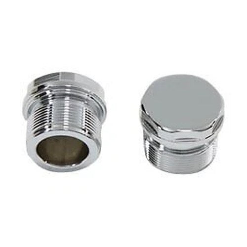 V-Twin 24-0335 Chrome Top Fork Tube Plugs without Hole