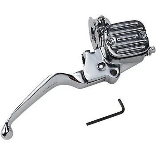 Chrome 11/16" Bore Dual Disc Cut-Down Front Brake Master Cylinder for 96-17