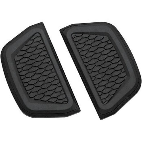 Kuryakyn 5903 Black Hex Passenger Floorboard Board Inserts for Harley D-Board