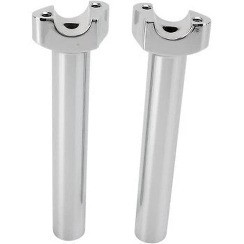 Drag Specialties Chrome 8" Straight Handlebar Risers for Harley 1" Application