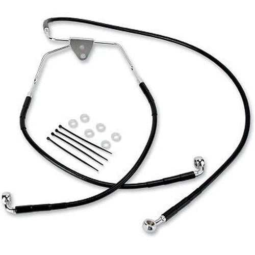 Drag Specialties 1741-2513 Extended Length Black Vinyl Brake Line Kit