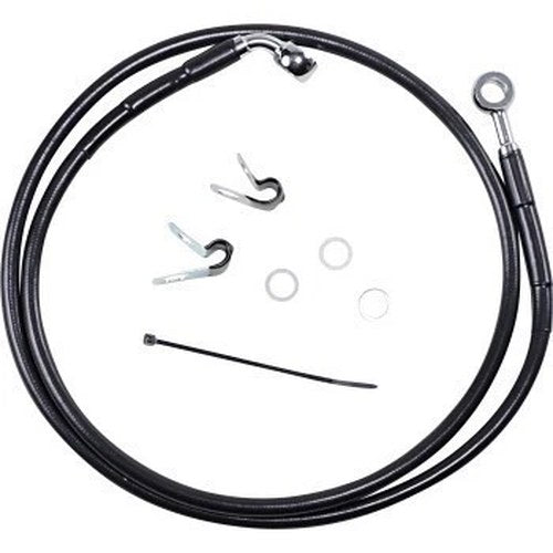 Drag Specialties 1741-2530 Extended Length +8" Black Vinyl Brake Line Kit