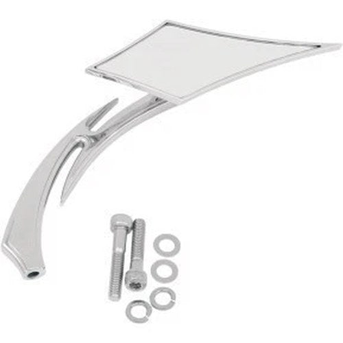 Drag Specialties 0640-0218 Chrome Lance Style Die-Cast Mirror for Left or Right