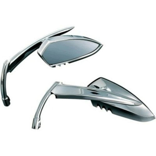 Kuryakyn 1449 Chrome Scythe Pair of Mirrors for all Harley Models 65-23