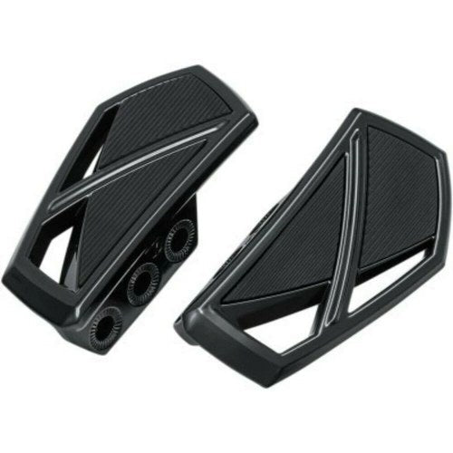 Kuryakyn 5773 Gloss Black Phantom Mini Boards Floorboards without Adapters