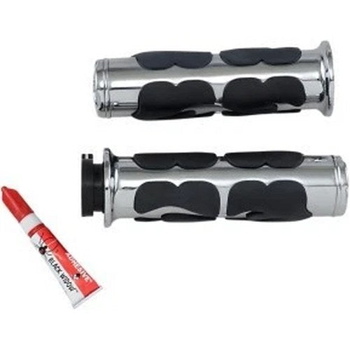 Kuryakyn 6261 Chrome Iso Flame Grips for Metric