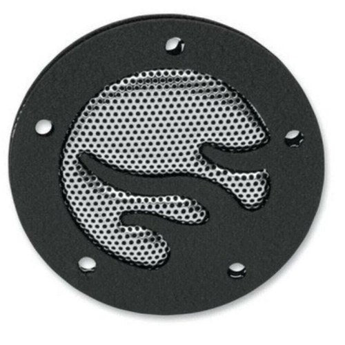 Drag Specialties 0940-0950 Black Flame Timer Points Ignition Cover for Twin Cam