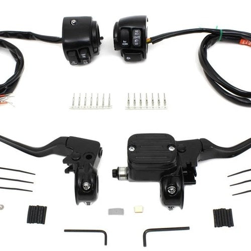 V-Twin 22-1163 Handlebar Control Kit Black