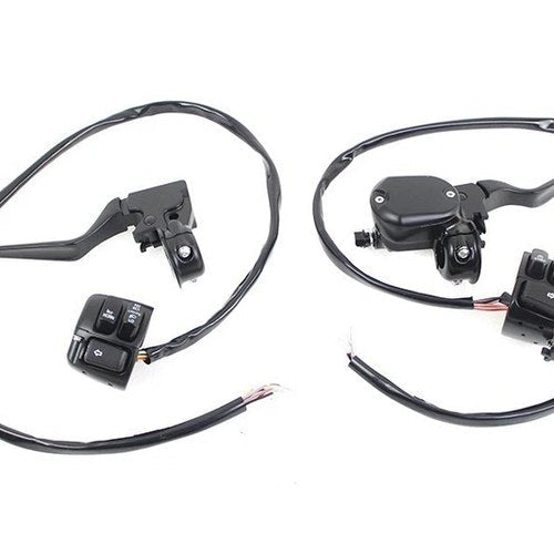 V-Twin 22-1526 Handlebar Control Kit Black