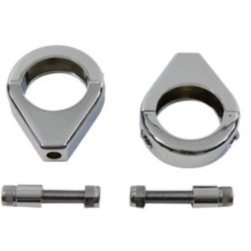 V-Twin 31-0300 Chrome Turn Signal Relocation Clamps for 39mm Harley Sportster