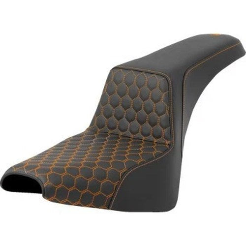 Saddlemen 818-30-17703 Step-Up Seat Orange Honeycomb Stitch for 18-24 Fxbb