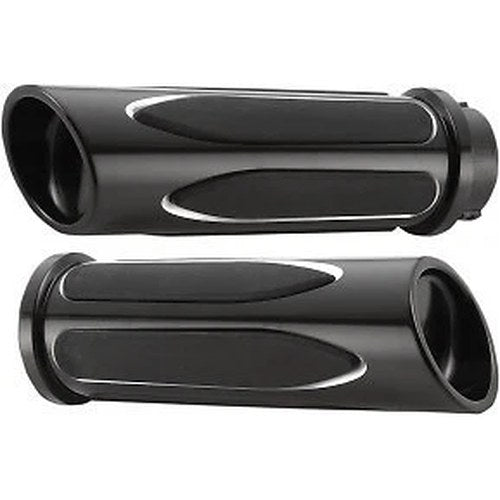 Arlen Ness 07-053 Deep Cut Comfort Series Hand Grips Black for Harley Tbw