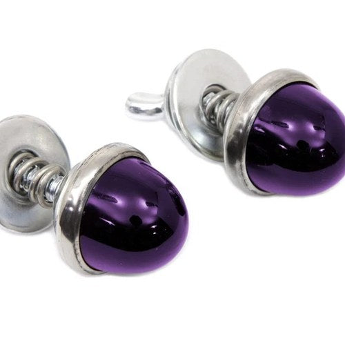 V-Twin 37-2110 License Plate Reflector Set Purple Glass for Motorcycles
