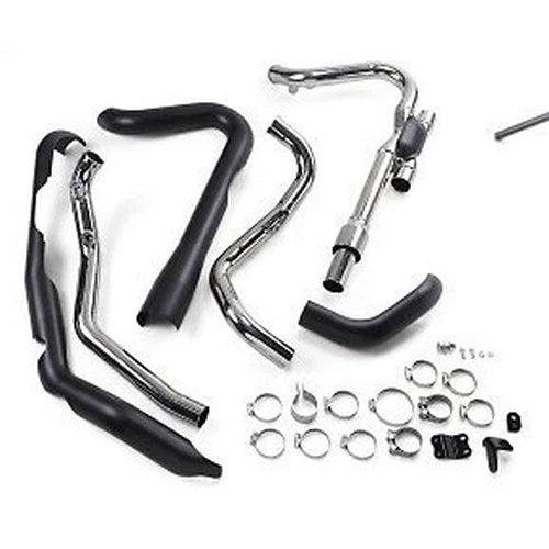 Cobra 6255DBRB Dual Bung Pro Chamber Headpipes- Black for 17-23 Touring