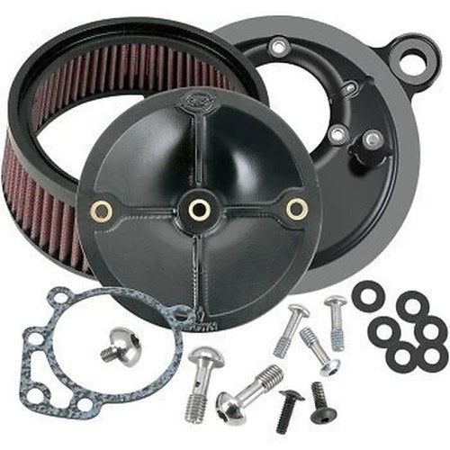 S&S Super Stock Stealth Air Cleaner Kit for Twin Cam 99-06 w/ E or G Series Carb