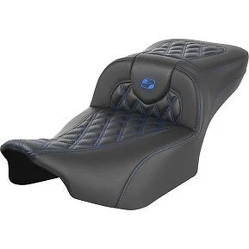 Saddlemen 0801-1794 Roadsofa Extended Reach Blue Stitch Seat Harley FL Flh 23-24