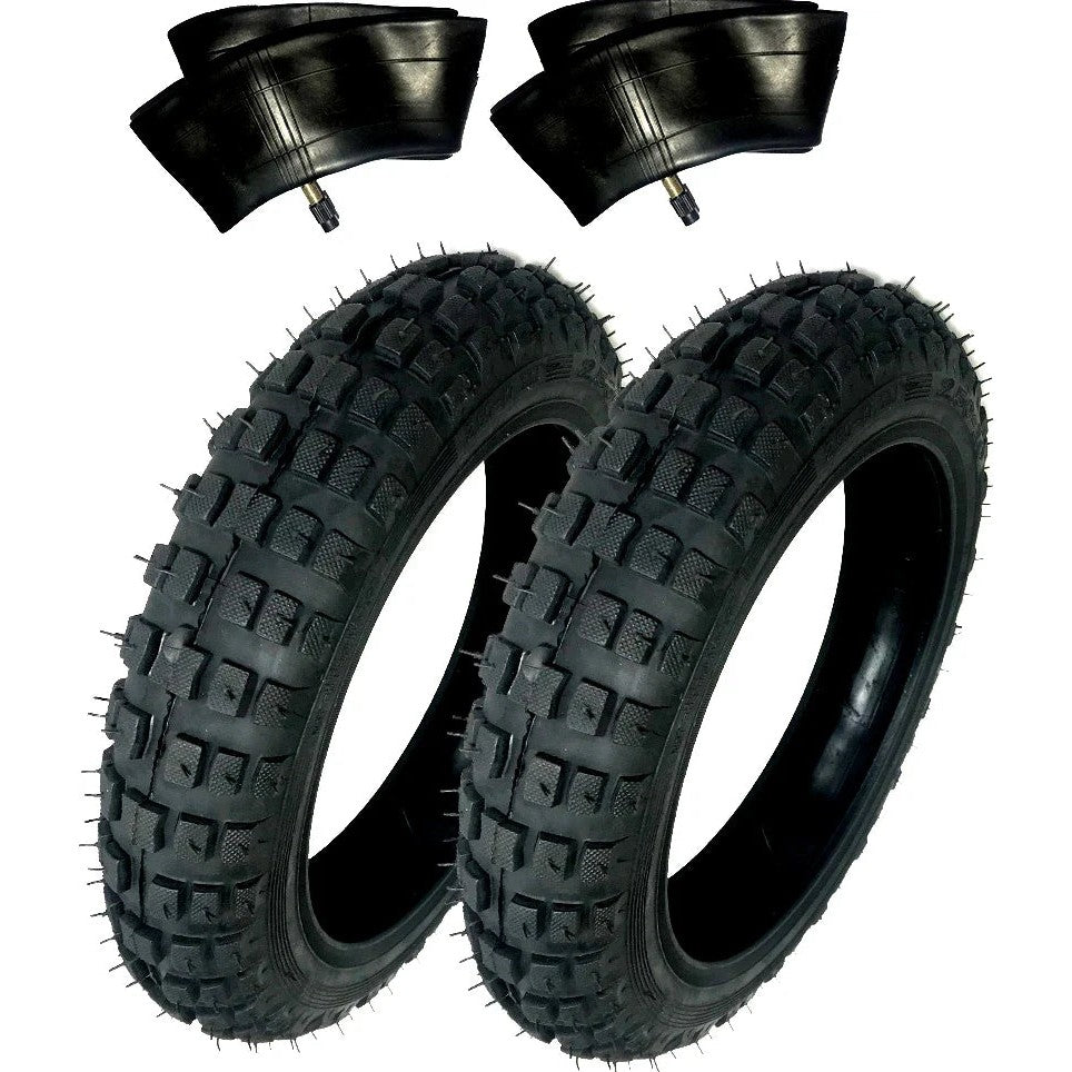 2) HD Tires And Tubes Straight Stem Size 2.50-10 2.50X10 For Yamaha PW50 50CC