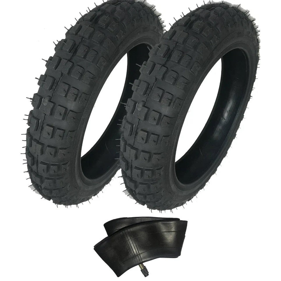 Pair OF HD Tires + 1 Tube Straight Stem 2.50-10 2.50X10 For Yamaha Peewee 50 10"