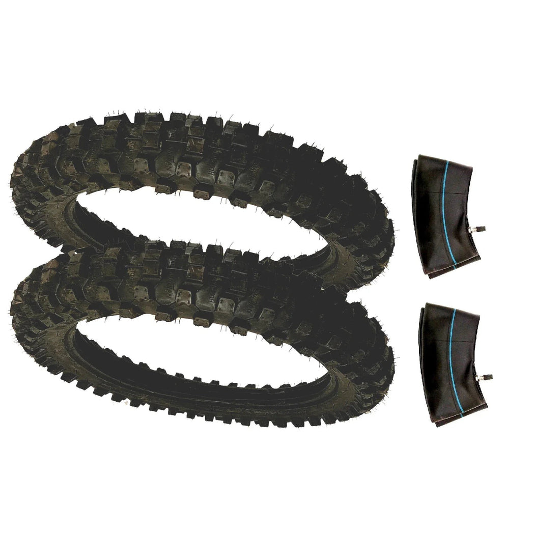 2 PK Performance Replacements 70/100-19 Inch Tires + Tubes DG SSR Offroad Sport