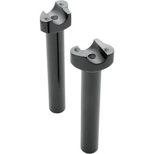Drag Specialties Black 8" Straight Handlebars Risers for 1" Harley Application