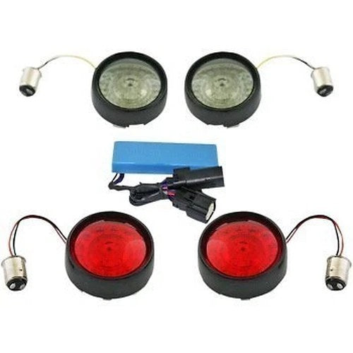Custom Dynamics PB-SS-BB-B Black ProBeam Bullet Bezel Turn Signal Insert Kit