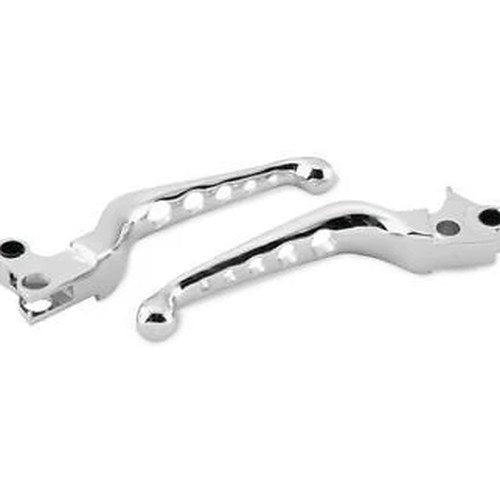 Biker's Choice 482714 Chrome 5-Hole Wide Blade Levers for Harley 96-17