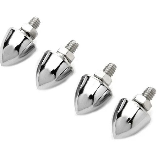 V-Twin 37-1100 Chrome License Plate Frame Krommet Set 4-Pack