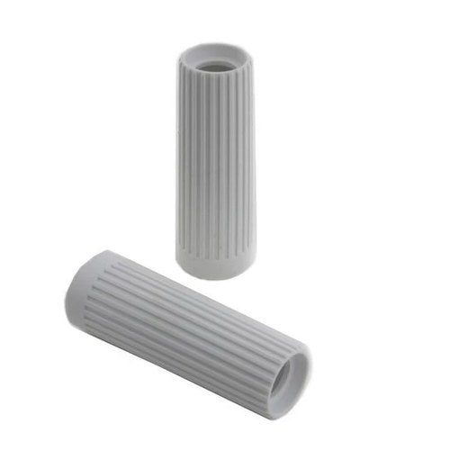 V-Twin 28-0166 White Replica Rib Style Hand Grip Set