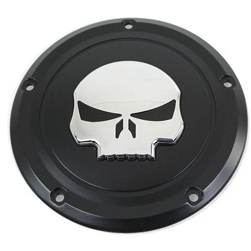 V-Twin 42-0270 Black 5 Hole Skull Derby Cover for Touring 16-23