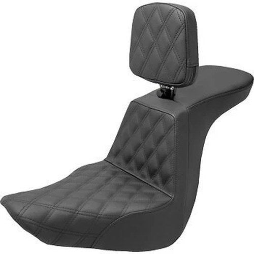 Saddlemen Tour Step-Up Seat Lattice Stitch with Backrest for 18-23 FLSB/FXLR