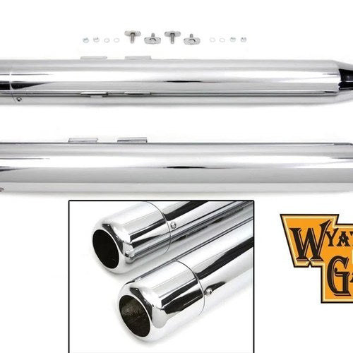 V-Twin 30-0634 Muffler Set Chrome Hollow Point End Tips for 95-16 Touring