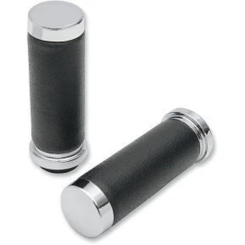 Drag Specialties 0630-0948 Textured Black Rubber Hand Grips for Harley 1" Tbw