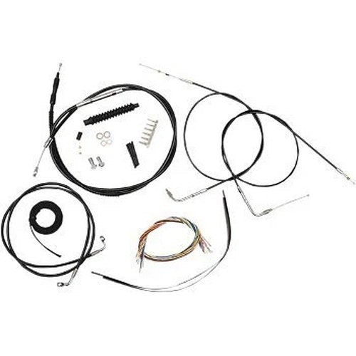LA Choppers LA-8320KT2A-13B Black Vinyl Braided Cable/Brake Kit for 12-14" Apes