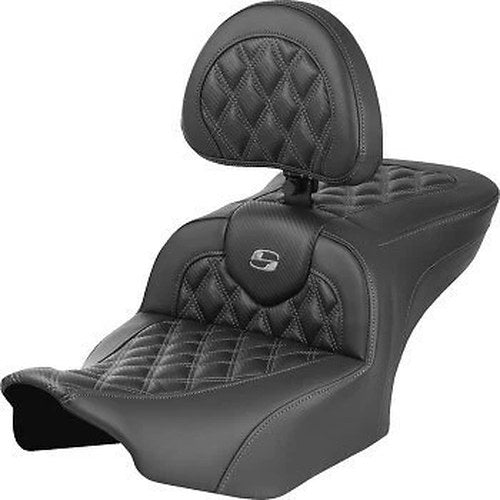 Saddlemen 823-07-206B2 Roadsofa™ Lattice Stitch Seat-GrayStitch -FLTR/FLHX 23-24