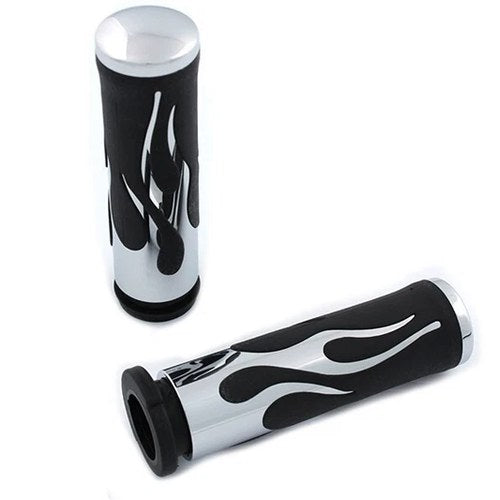 V-Twin 28-0857 Throttle By Wire Flame Style Grip Set