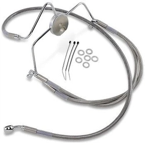 Drag Specialties 1741-2636 Extended Length +6" Stainless Steel Brake Line Kit