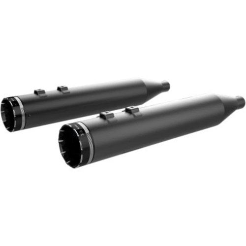 Khrome Werks 202840 4.5" HP Plus Slip-On Mufflers Black Tracer for Touring 96-16